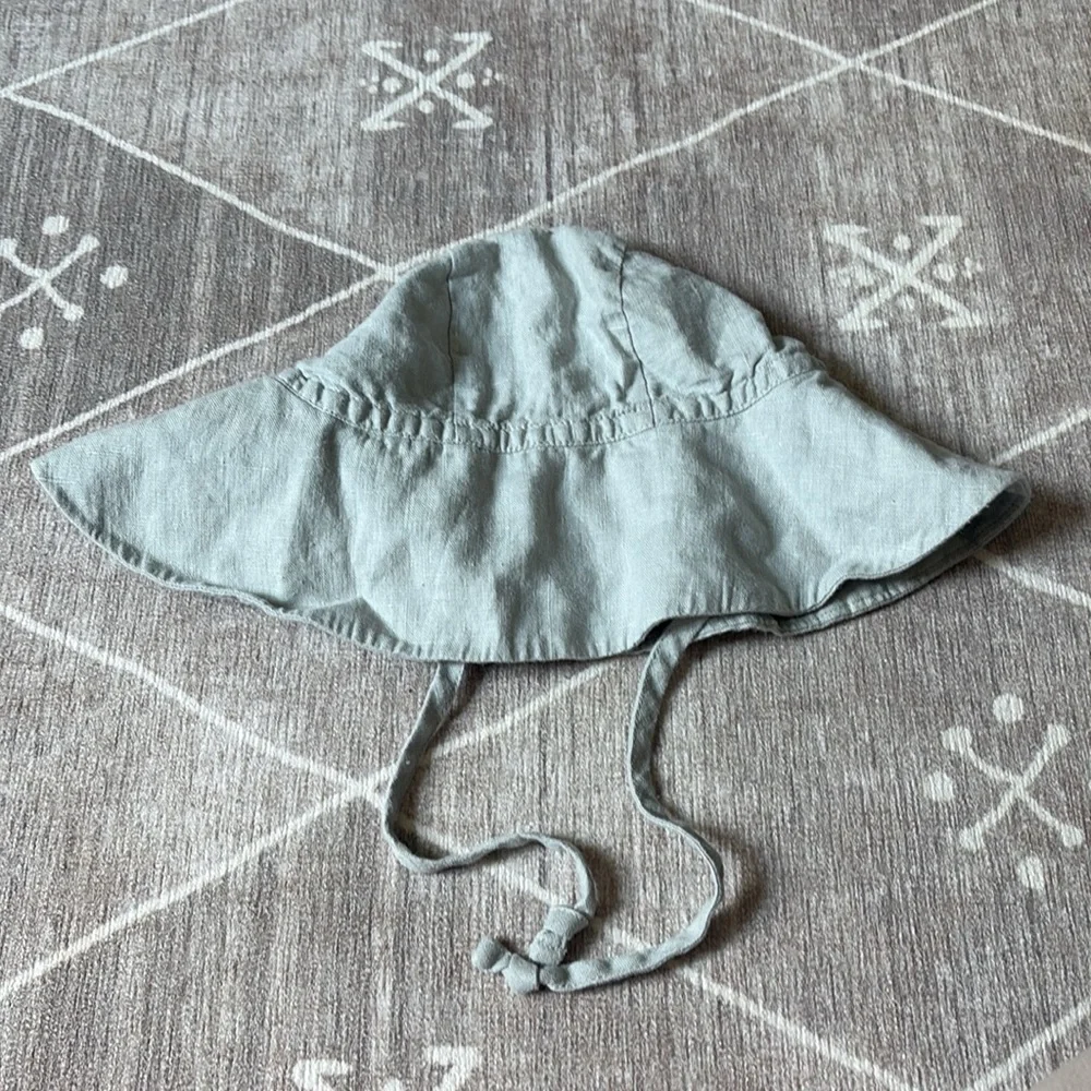 Kids Light Blue-Gray Briar Sunhat: Size 2-4 years - Picture 3 of 4